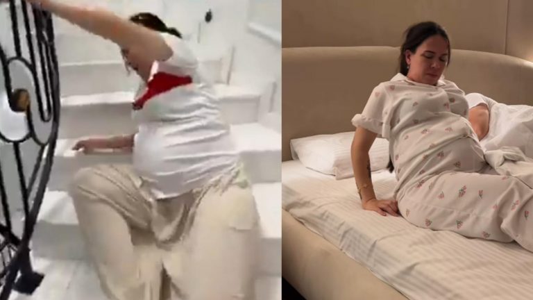 Özlem Öz karnı burnunda merdivenlerden sürünerek indi! Aile Bakanı’na şikayet yağdı